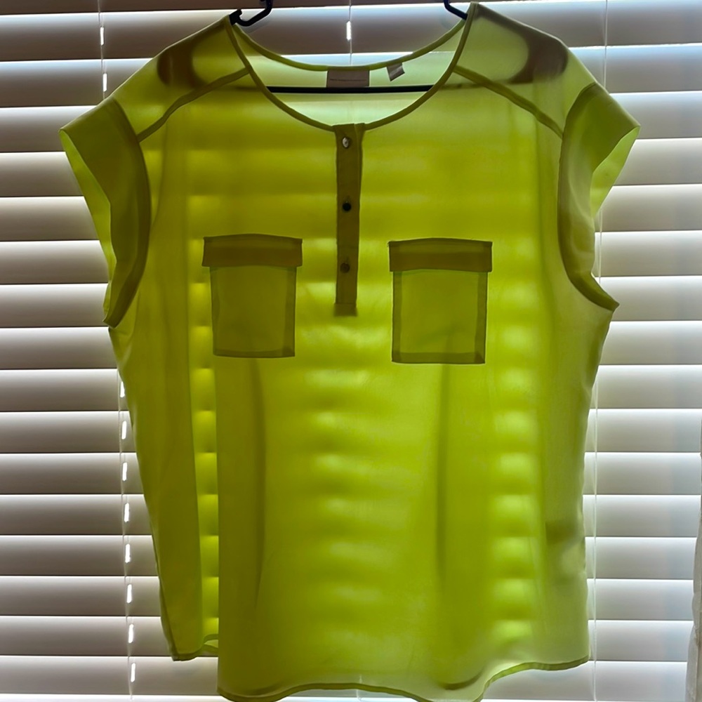 Short sleeve, lime green, airy light great for summer. used, but good condition